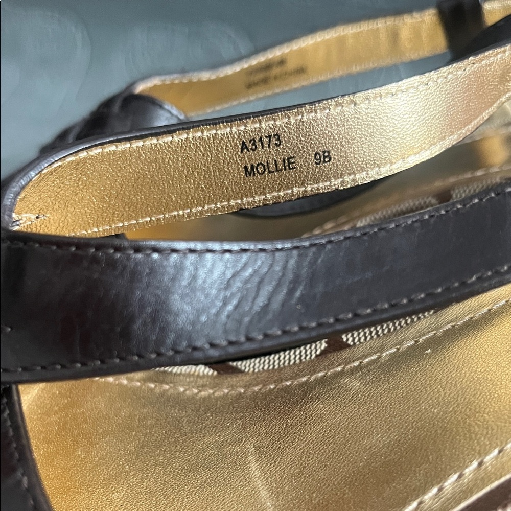 Coach Dark Brown Leather Women's Sandals - Picture 6 of 6